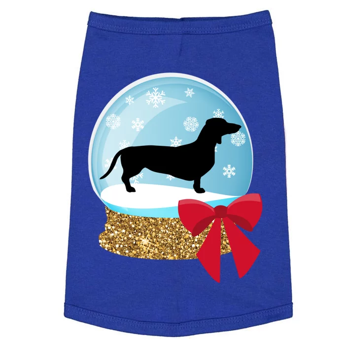 Holiday Christmas Snowglobe Dachshund Doxie Gift Doggie Tank