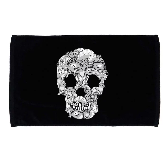 Halloween Cat Skull Costume for Cat Lovers Microfiber Hand Towel