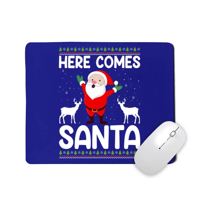 Here Comes Santa Funny Christmas Santa Hat Holiday Season Great Gift Mousepad