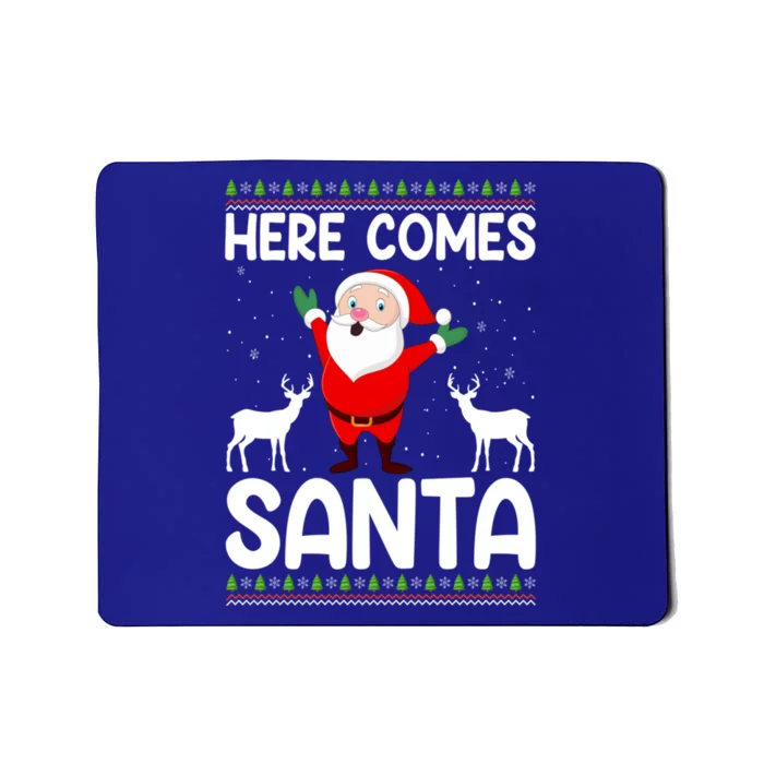 Here Comes Santa Funny Christmas Santa Hat Holiday Season Great Gift Mousepad