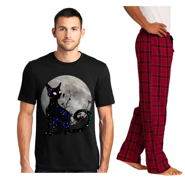 Halloween Cat Scary Black Cat Gothic Looking Halloween Cat Pajama Set