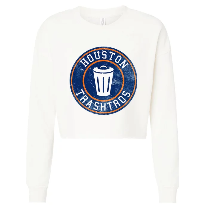 Houston Cheaters Sign Stealing Trashtros Baseball Gift Cropped Pullover Crew