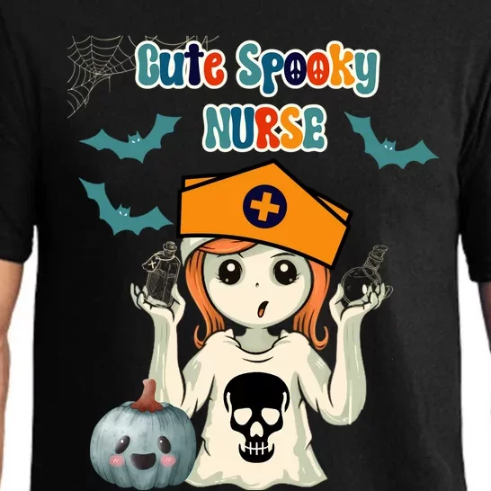 Halloween Cute Spooky Nurse Gift Pajama Set