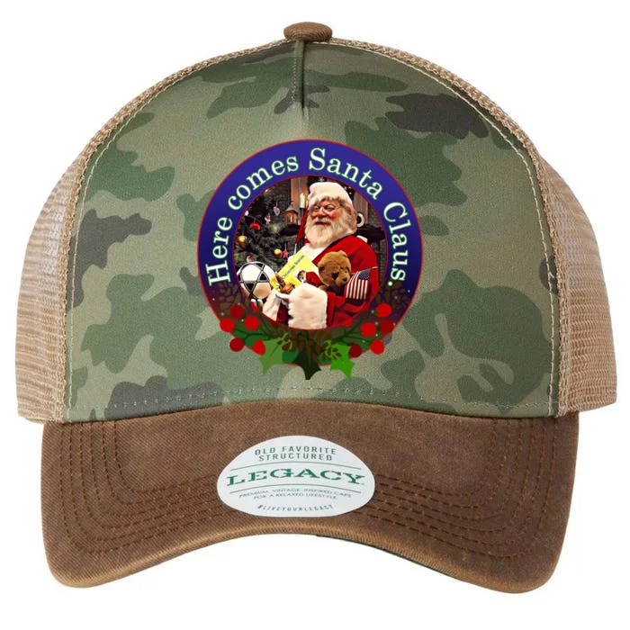 Here Comes Santa Claus Design Gift Legacy Tie Dye Trucker Hat