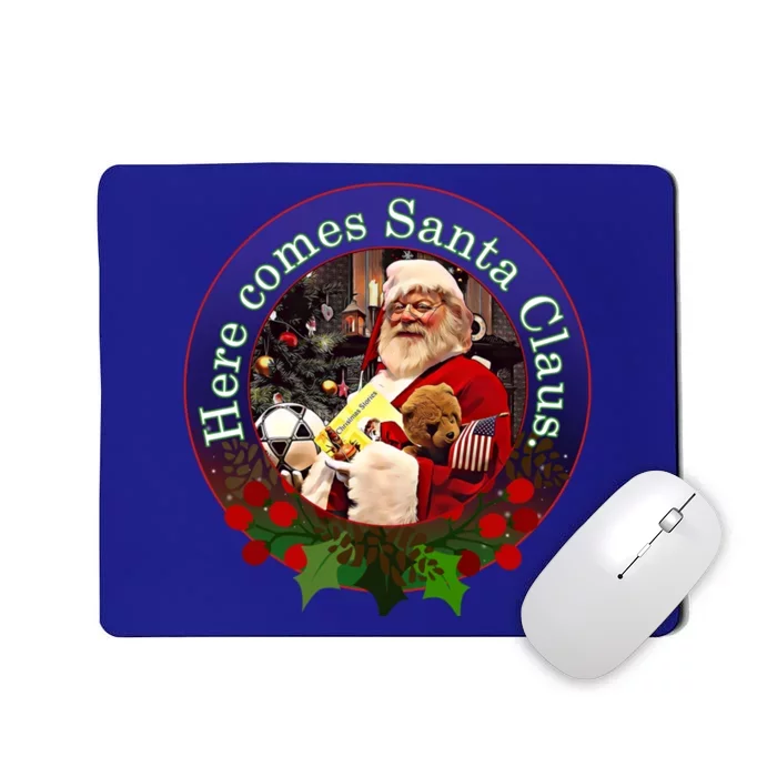 Here Comes Santa Claus Design Gift Mousepad