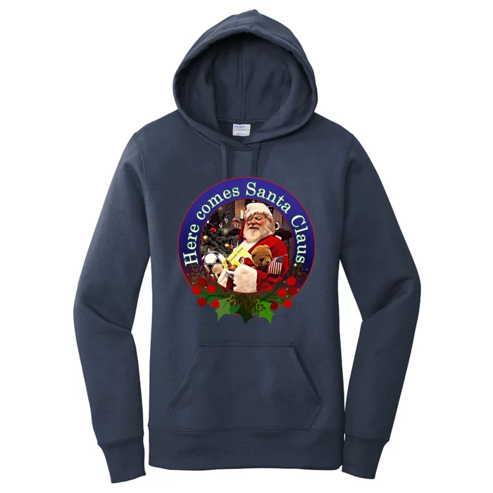 Here Comes Santa Claus Design Gift Women's Pullover Hoodie