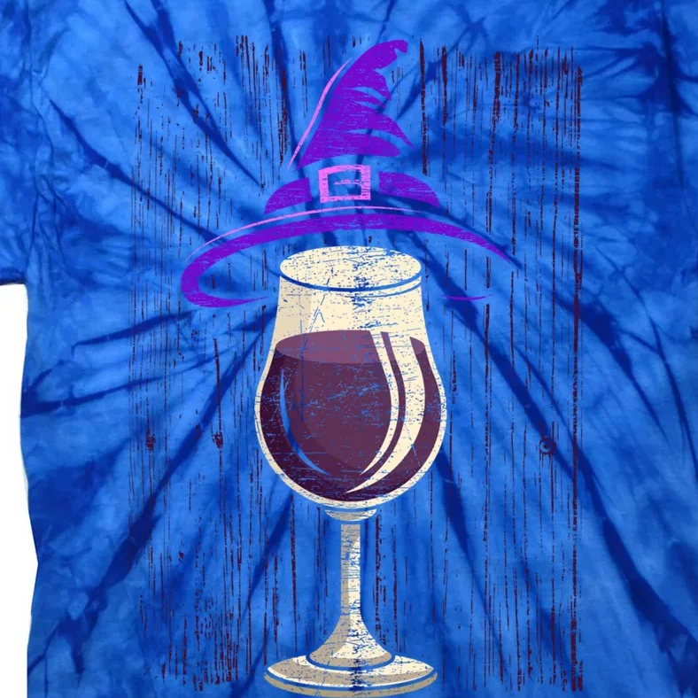 Halloween Costume Salem Wine Drunken Witch Funny Gift Tie-Dye T-Shirt