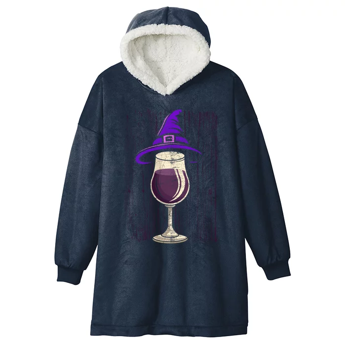 Halloween Costume Salem Wine Drunken Witch Funny Gift Hooded Wearable Blanket