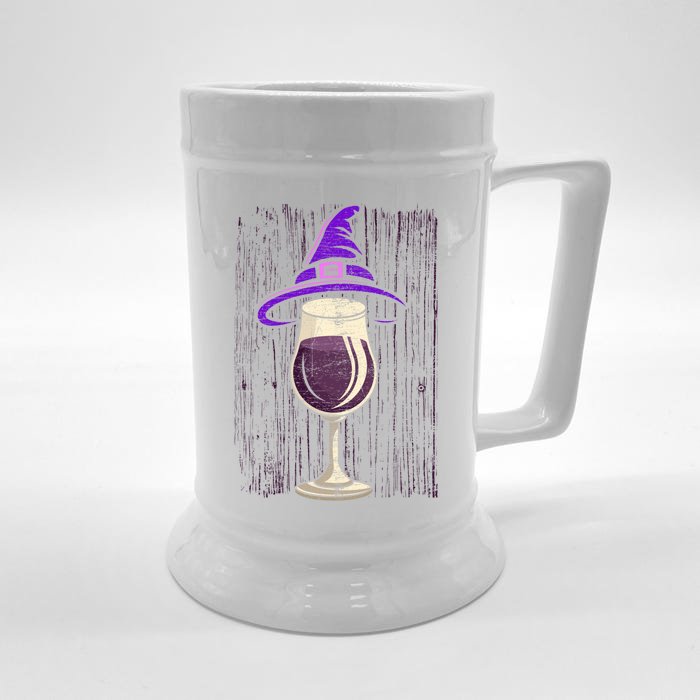 Halloween Costume Salem Wine Drunken Witch Funny Gift Front & Back Beer Stein