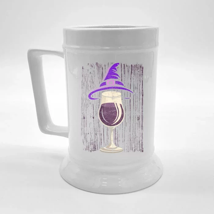 Halloween Costume Salem Wine Drunken Witch Funny Gift Front & Back Beer Stein