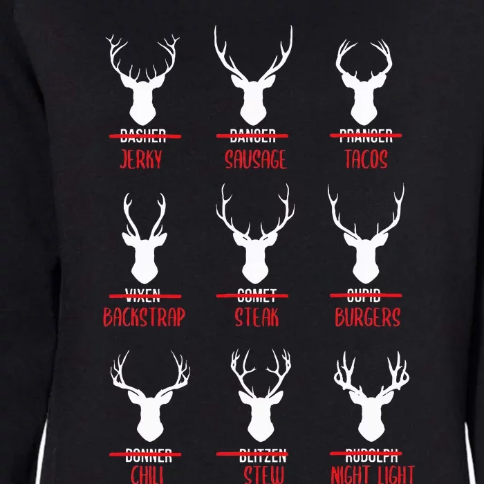 Hilarious Christmas Santa Reindeer Checklist PJs Womens California Wash Sweatshirt