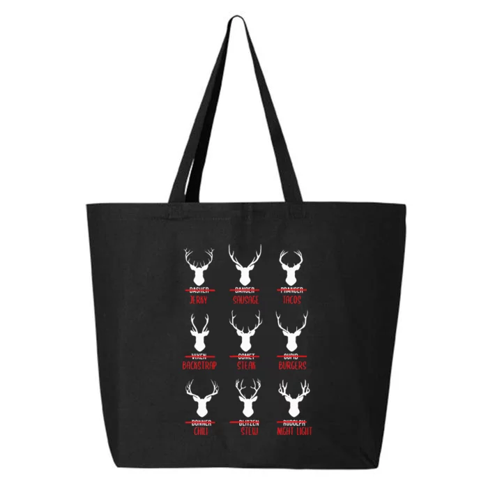 Hilarious Christmas Santa Reindeer Checklist PJs 25L Jumbo Tote