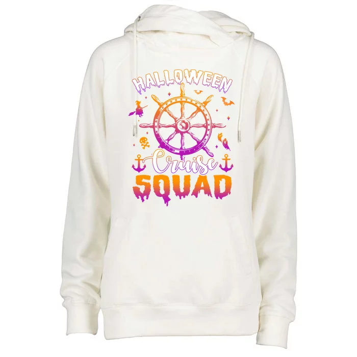 Halloween Cruise Squad Family Vacation Trip Cruising Crew Cool Gift Womens Funnel Neck Pullover Hood