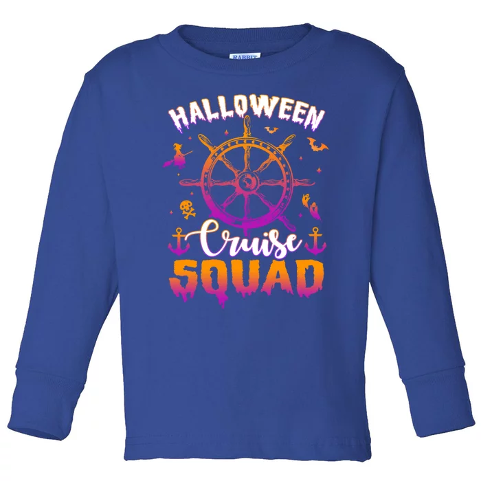 Halloween Cruise Squad Family Vacation Trip Cruising Crew Cool Gift Toddler Long Sleeve Shirt