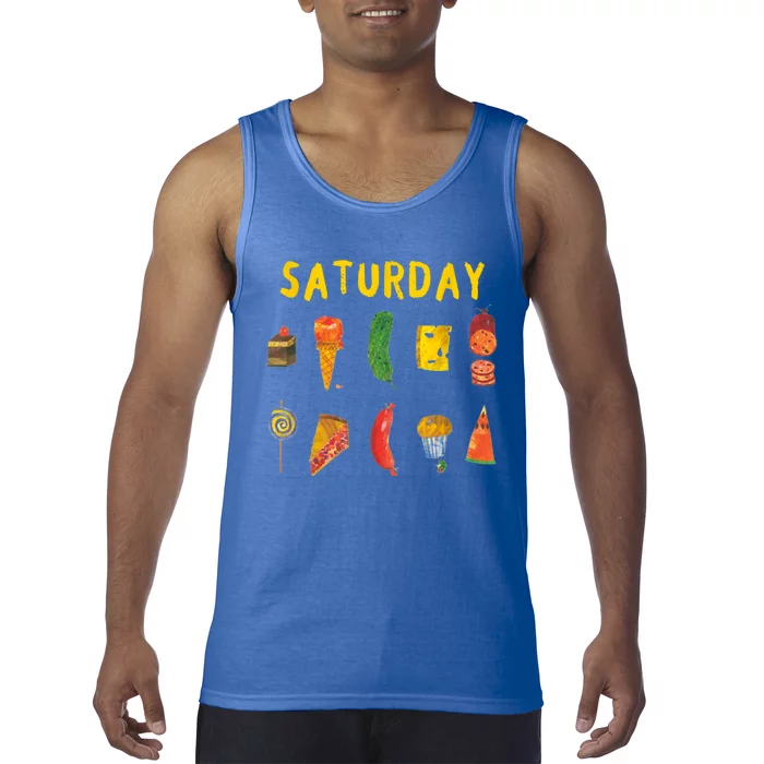 Hungry Caterpillars SATURDAY Funny Fruit Lover Vegan Tank Top