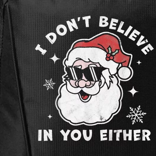 Hilarious Christmas Santa Claus Unbeliever Festive City Backpack