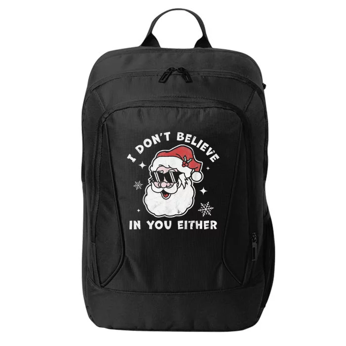 Hilarious Christmas Santa Claus Unbeliever Festive City Backpack