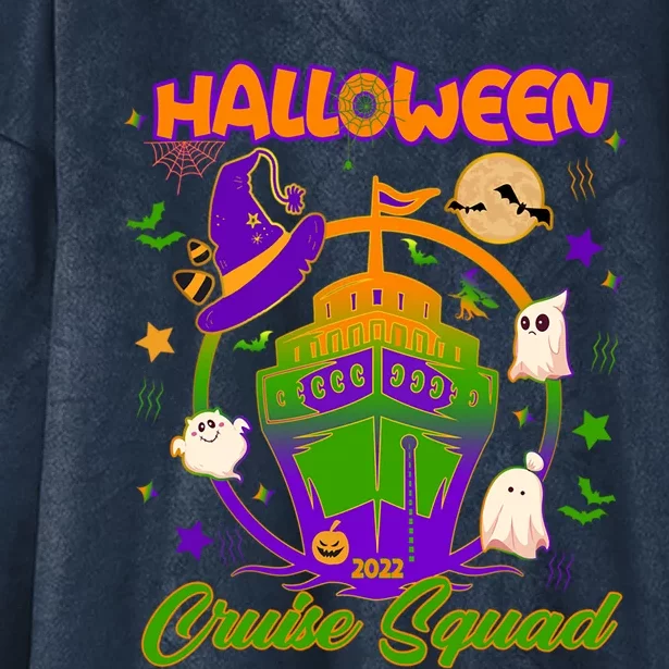 Halloween Cruise Squad Spooky Ghost Group Matching Vacation Gift Hooded Wearable Blanket