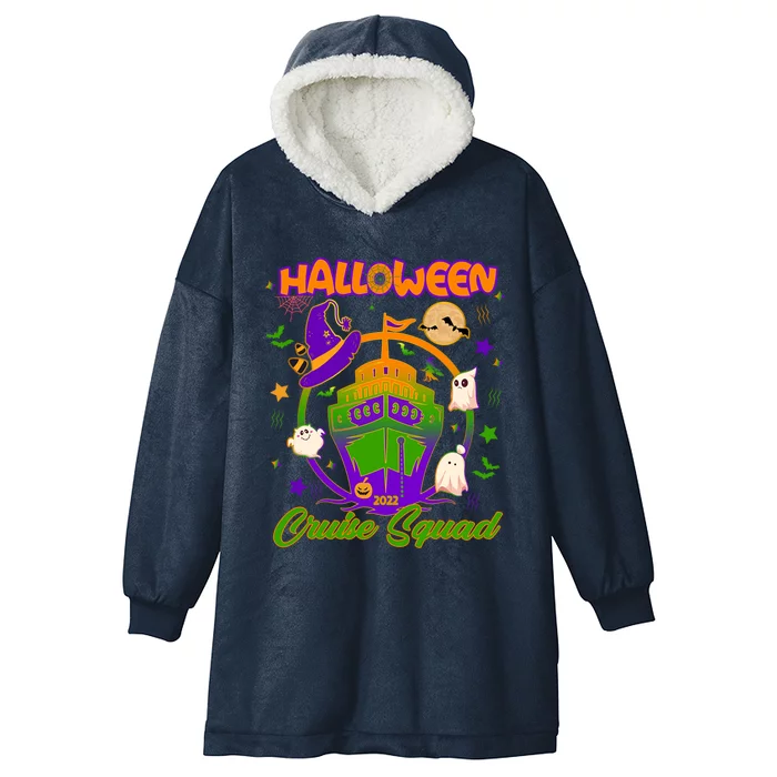 Halloween Cruise Squad Spooky Ghost Group Matching Vacation Gift Hooded Wearable Blanket