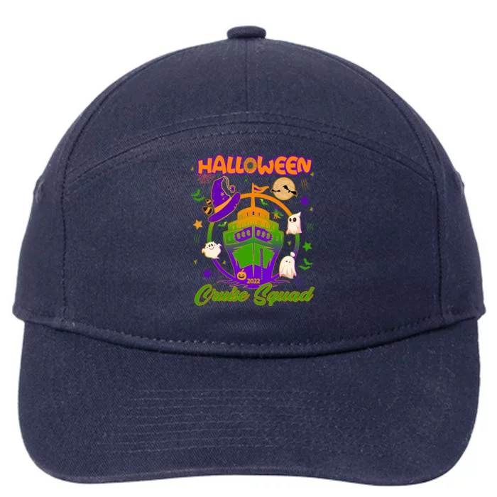 Halloween Cruise Squad Spooky Ghost Group Matching Vacation Gift 7-Panel Snapback Hat