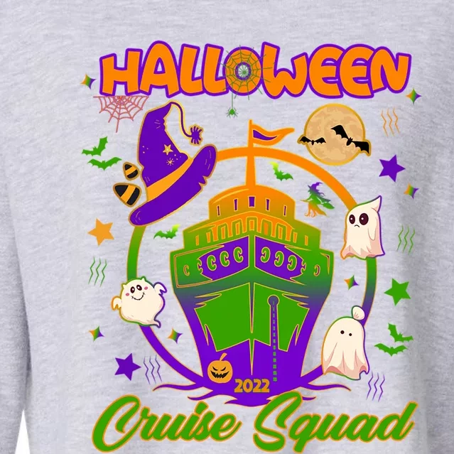 Halloween Cruise Squad Spooky Ghost Group Matching Vacation Gift Cropped Pullover Crew