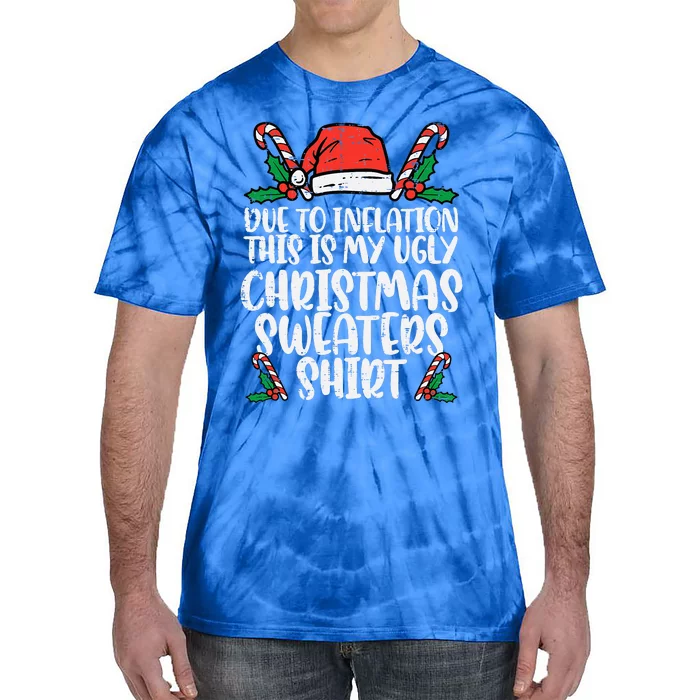 Hilarious Christmas Sweater Tackling Inflation in Style Tie-Dye T-Shirt