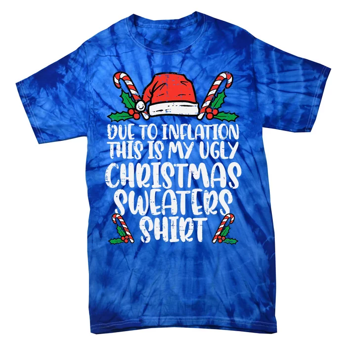 Hilarious Christmas Sweater Tackling Inflation in Style Tie-Dye T-Shirt