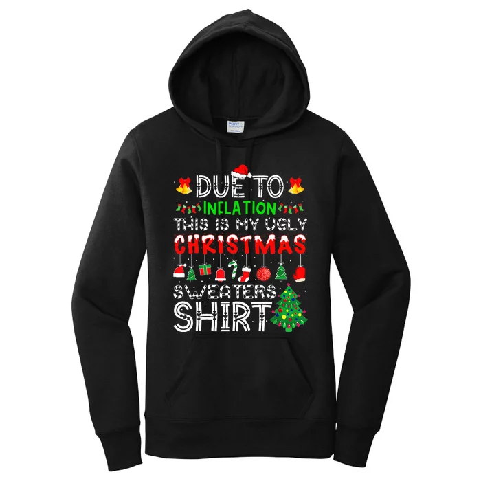 Hilarious Christmas Sweaters Inflation Edition Women's Pullover Hoodie