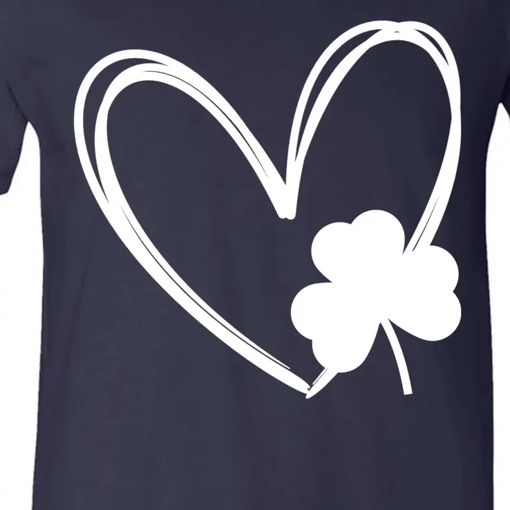 Heart Clover St Patrick's Day V-Neck T-Shirt