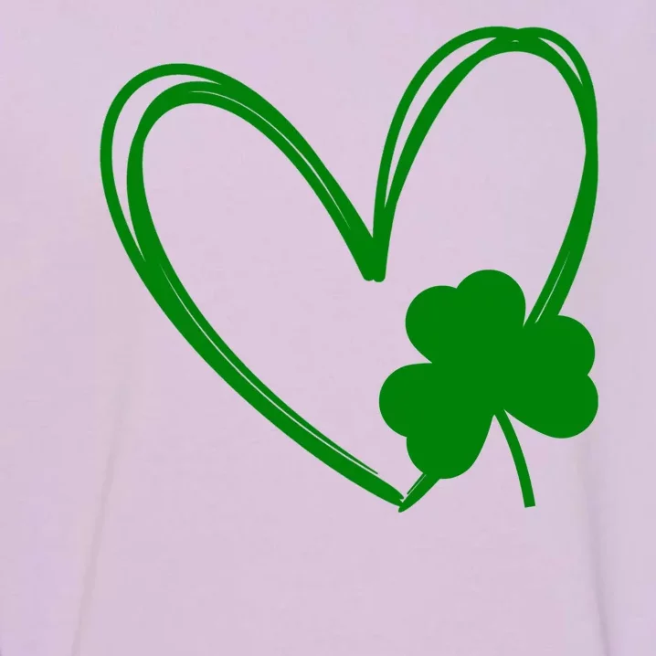 Heart Clover St Patrick's Day Garment-Dyed Sweatshirt