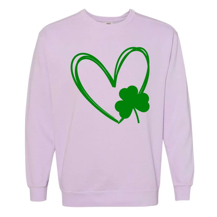 Heart Clover St Patrick's Day Garment-Dyed Sweatshirt