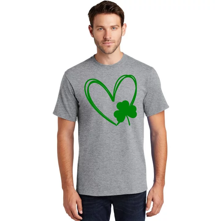 Heart Clover St Patrick's Day Tall T-Shirt