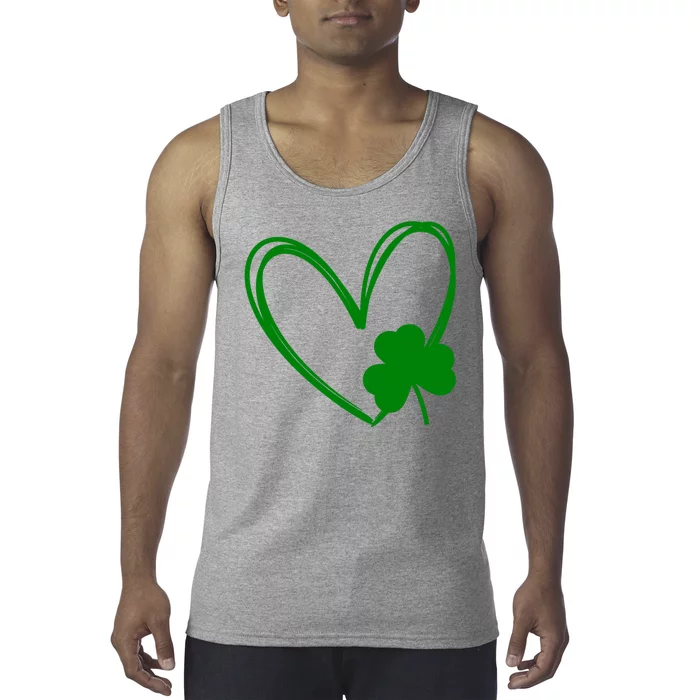 Heart Clover St Patrick's Day Tank Top