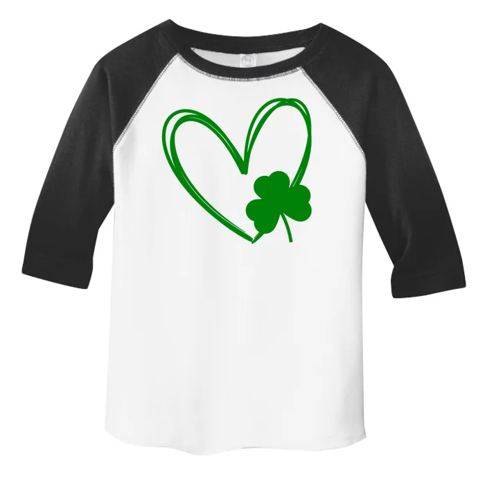 Heart Clover St Patrick's Day Toddler Fine Jersey T-Shirt