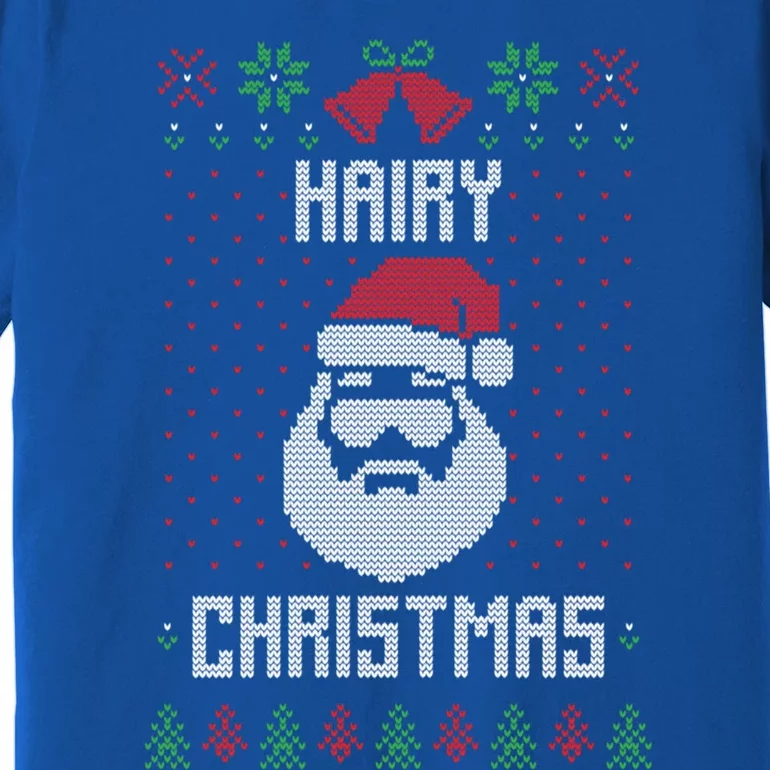 Hairy Christmas Santa Claus Funny Xmas Ugly Sweater Gift Premium T-Shirt