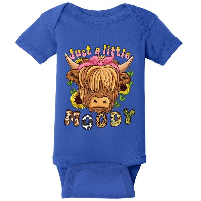 Highland Cow Scottish Highland Cow Baby Bodysuit