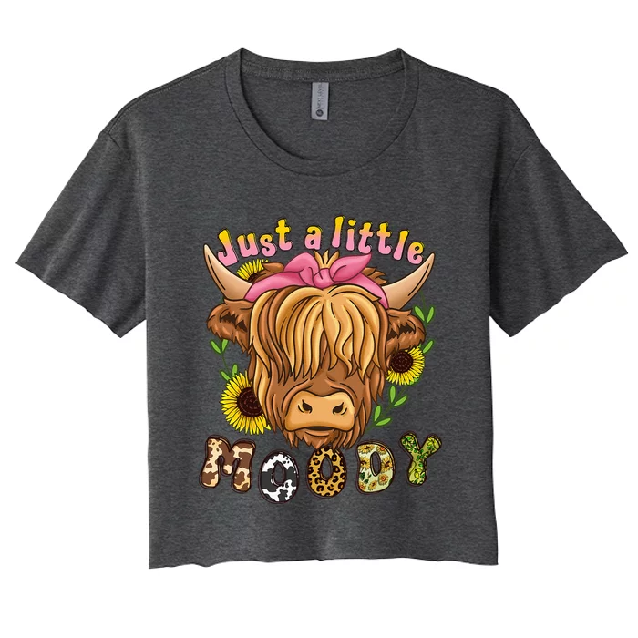 Highland Cow Scottish Highland Cow Women's Crop Top Tee