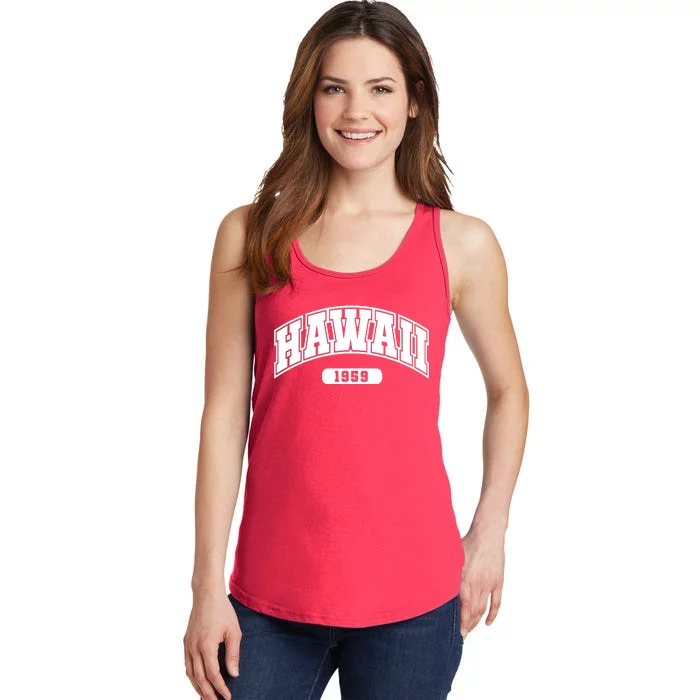 Hawaii Collegiate Style 1959 Ladies Essential Tank