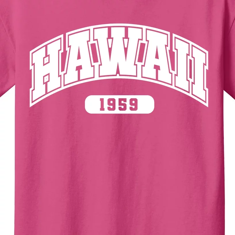 Hawaii Collegiate Style 1959 Kids T-Shirt