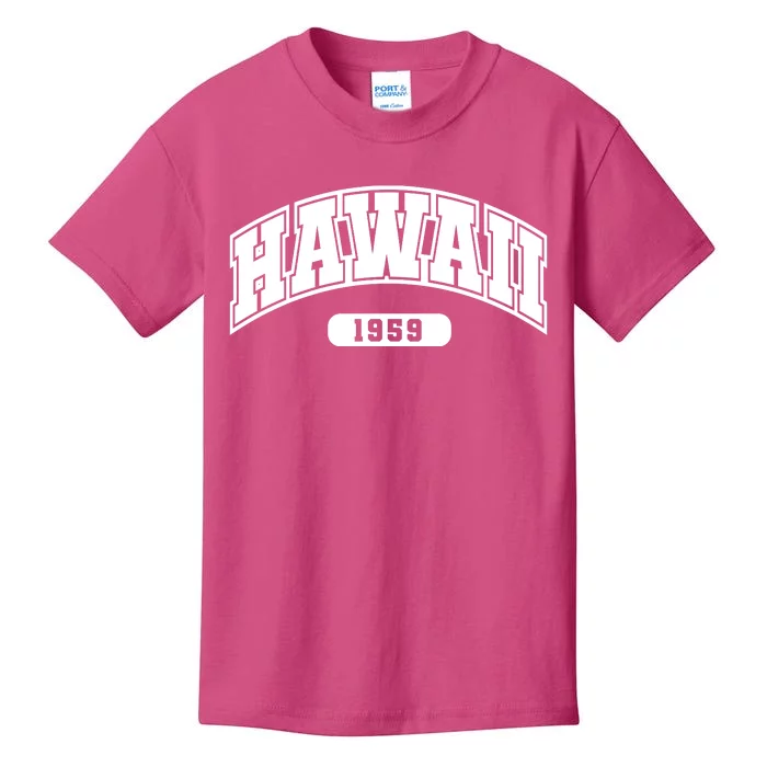 Hawaii Collegiate Style 1959 Kids T-Shirt