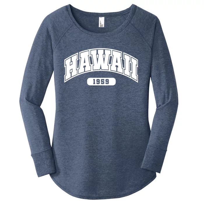 Hawaii Collegiate Style 1959 Women's Perfect Tri Tunic Long Sleeve Shirt