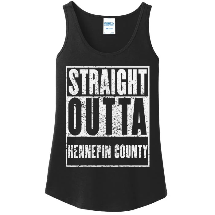 Hennepin County Straight Outta Hennepin County Ladies Essential Tank