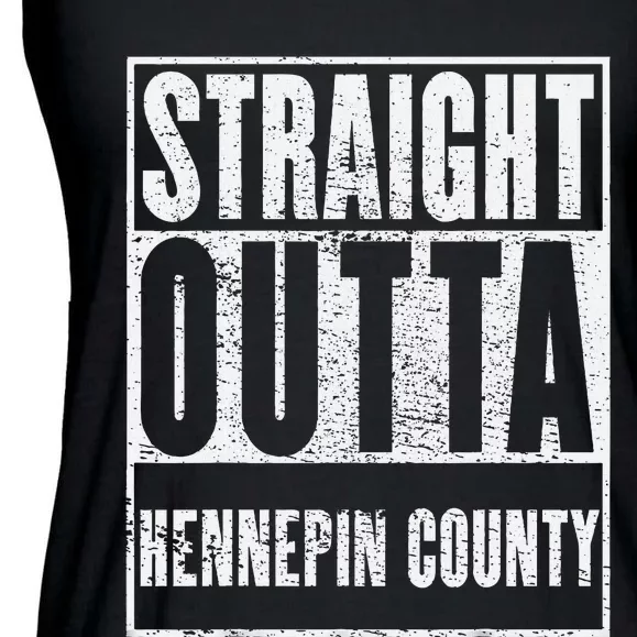 Hennepin County Straight Outta Hennepin County Ladies Essential Flowy Tank