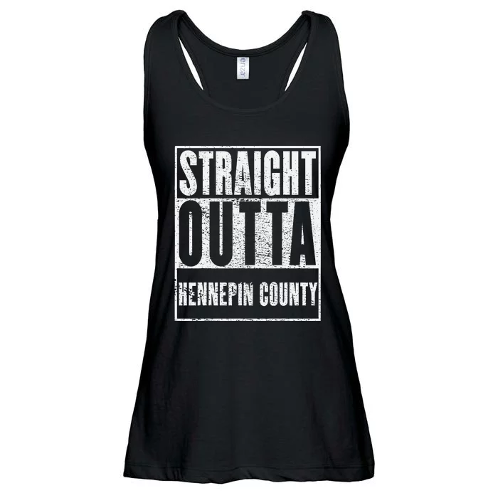 Hennepin County Straight Outta Hennepin County Ladies Essential Flowy Tank