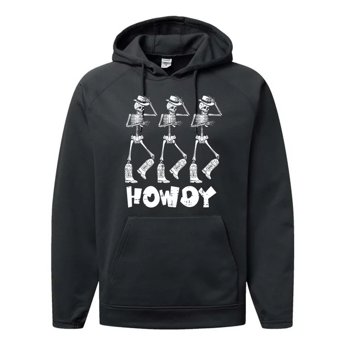 Halloween Cowboy Skeletons Howdy Costume Performance Fleece Hoodie