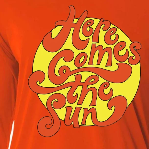 Here Comes The Sun Summer Beach Retro Cooling Performance Long Sleeve Crew