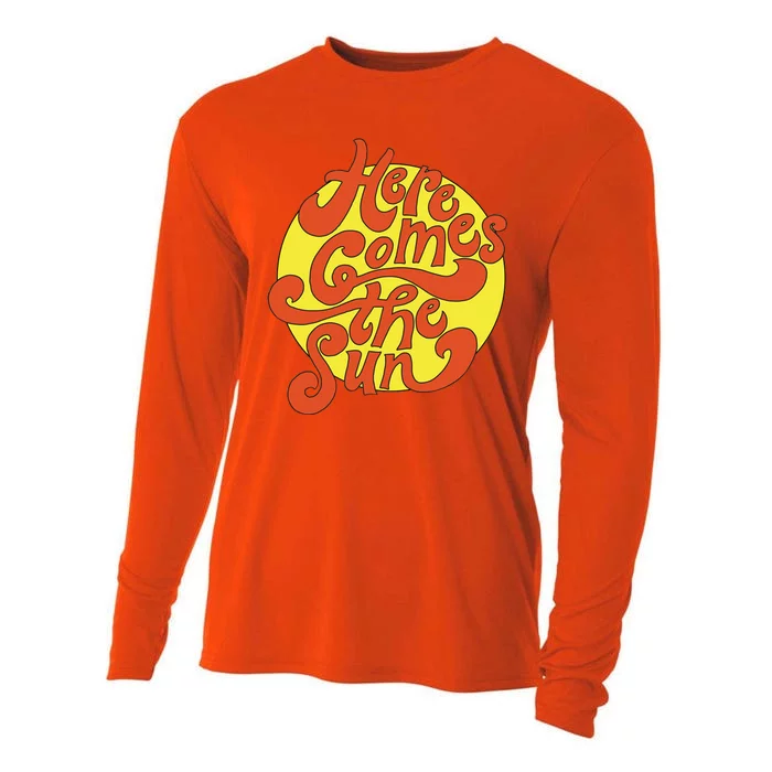 Here Comes The Sun Summer Beach Retro Cooling Performance Long Sleeve Crew