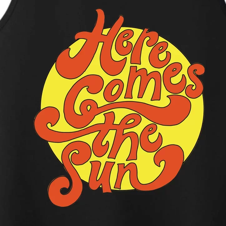 Here Comes The Sun Summer Beach Retro Performance Tank