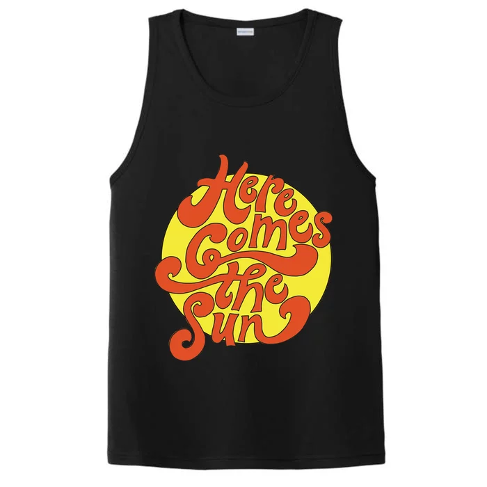 Here Comes The Sun Summer Beach Retro Performance Tank