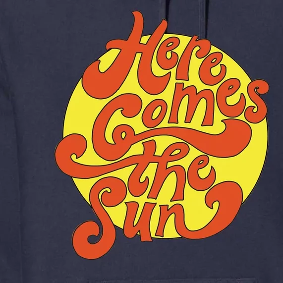 Here Comes The Sun Summer Beach Retro Premium Hoodie